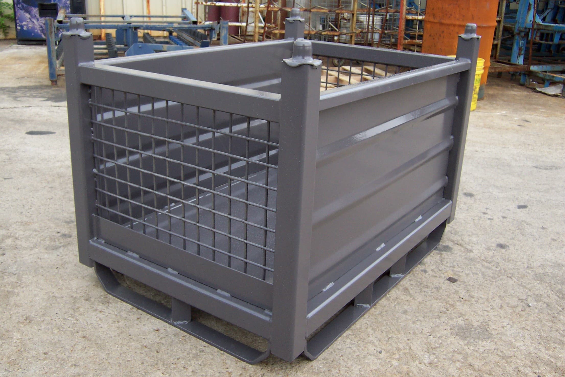 Industrial Automotive Rigid Sheet Metal Steel Bins and Containers